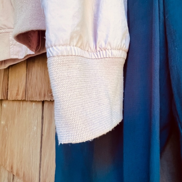 Zara Basic Womens Light Solid Pink Long Sleeve Wind Breaker Jacket Bomper  XS - Picture 10 of 12